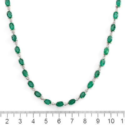 18ct Emerald and Diamond Necklace - 3