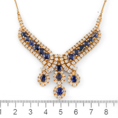 4.50ct Sapphire and Diamond Necklace - 3