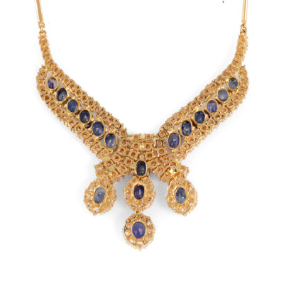 4.50ct Sapphire and Diamond Necklace - 6