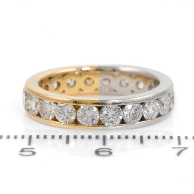2.57ct Diamond Two-tone Eternity Ring - 2