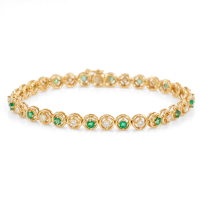 1.40ct Emerald and Diamond Bracelet