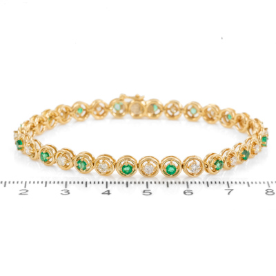 1.40ct Emerald and Diamond Bracelet - 2