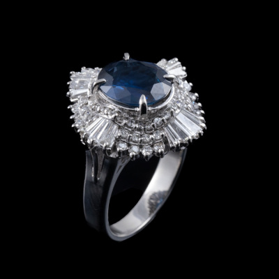 3.11ct Sapphire & Diamond Ring - 5