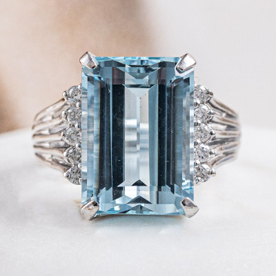 8.25ct Aquamarine & Diamond Ring - 7