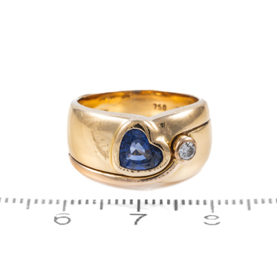 1.20ct Sapphire and Diamond Ring - 2