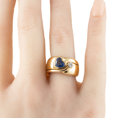 1.20ct Sapphire and Diamond Ring - 6