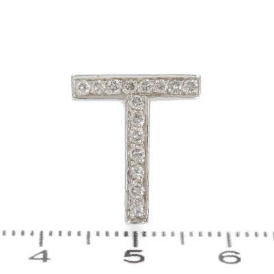 0.28ct Diamond T Pendant - 2