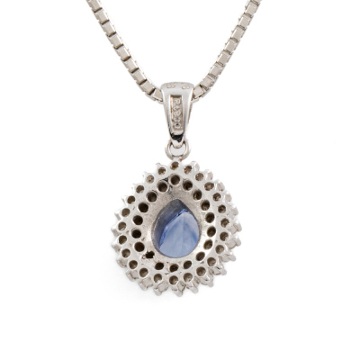 0.78ct Sapphire and Diamond Pendant - 4