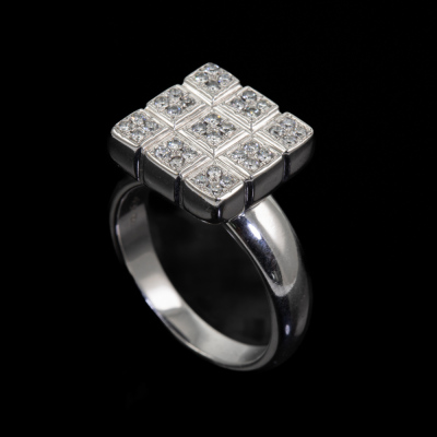 Square Design Diamond Ring - 5
