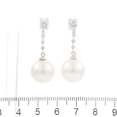 12.2mm South Sea Pearl Drop Earrings - 2