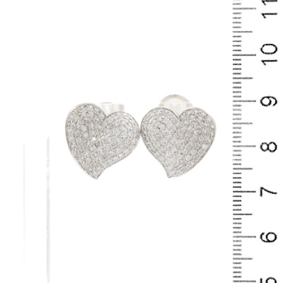 3.00ct Diamond Heart Design Earrings - 3