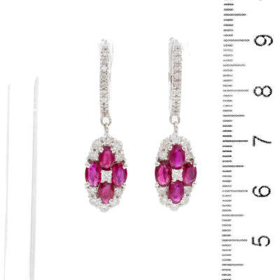 2.13ct Ruby and Diamond Earrings - 3