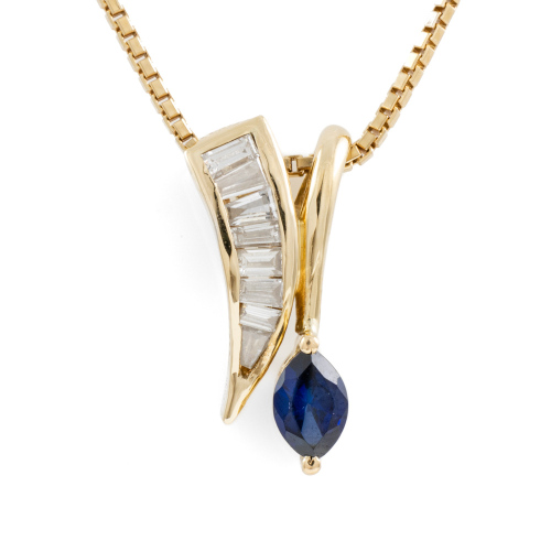 Sapphire and Diamond Pendant