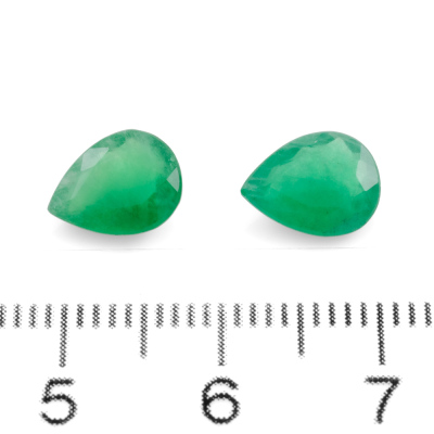 2.68ct Loose Pair of Zambian Emeralds - 2