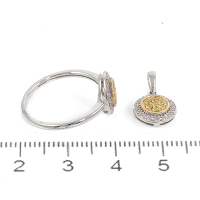Sapphire and Diamond Ring & Pendant Set - 3