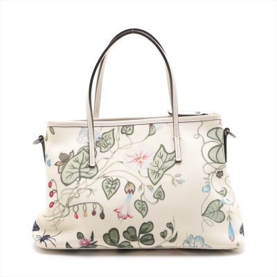 Gucci Canvas Flora Zippered Tote - 2