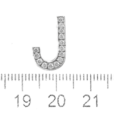 0.27ct Diamond J Design Pendant - 2
