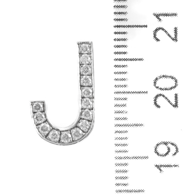 0.27ct Diamond J Design Pendant - 3