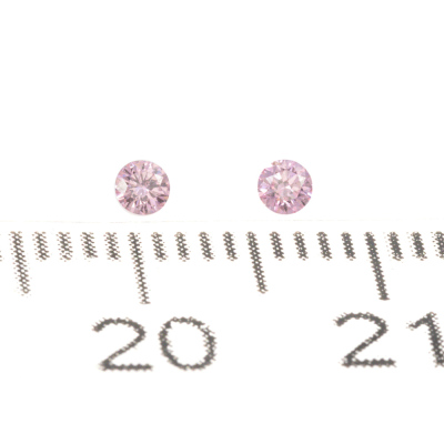 Pair Argyle Origin Pink Diamonds 0.09ct - 2