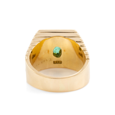 1.48ct Emerald and Diamond Mens Ring - 5