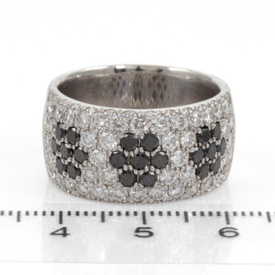 Black & White Diamond Dress Ring - 2