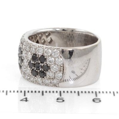 Black & White Diamond Dress Ring - 3