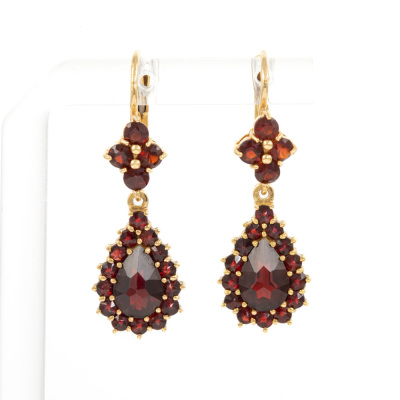 2.50ct Garnet Drop Earrings