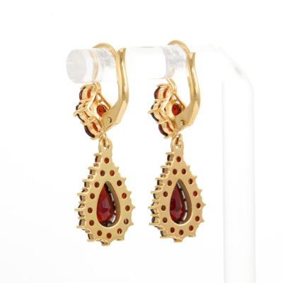 2.50ct Garnet Drop Earrings - 4