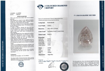 1.01ct Fancy Light Pink Diamond GIA GSL - 3