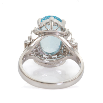 4.12ct Aquamarine & Diamond Ring - 4