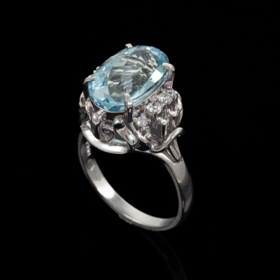 4.12ct Aquamarine & Diamond Ring - 5