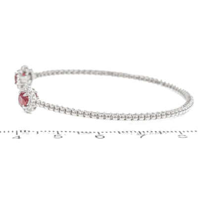 1.06ct Ruby and Diamond Open Bangle - 3