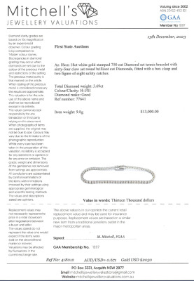 3.69ct Diamond Tennis Bracelet - 4