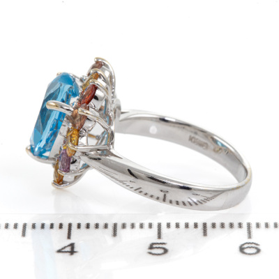 Topaz & Multi-Coloured Sapphire Ring - 3