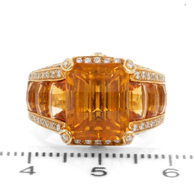 9.28ct Citrine and Diamond Ring - 2