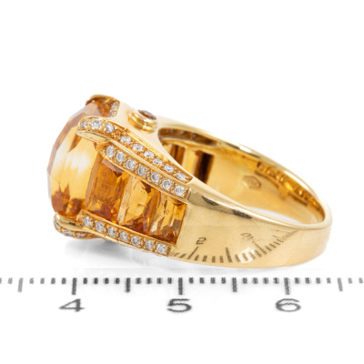 9.28ct Citrine and Diamond Ring - 3