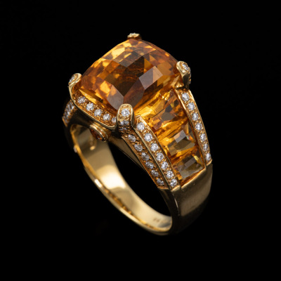 9.28ct Citrine and Diamond Ring - 5