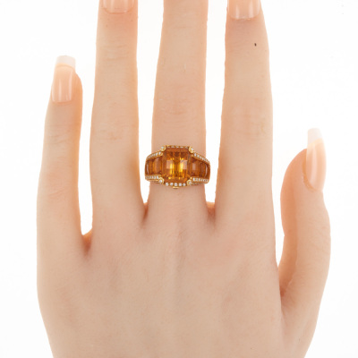 9.28ct Citrine and Diamond Ring - 6