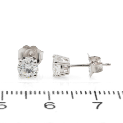 0.80ct Diamond Studs GIA D VS1 - 5
