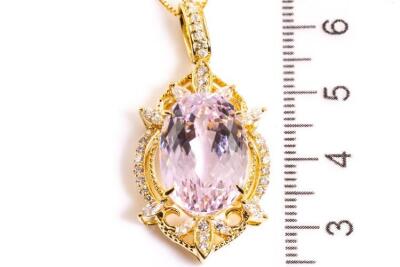 17.13ct Kunzite and Diamond Pendant - 3