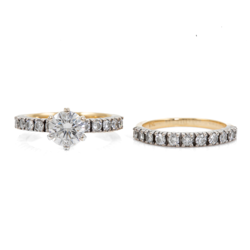 1.00ct Centre Diamond Ring Set GSL