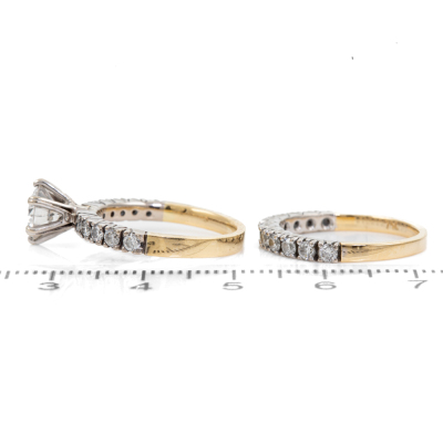 1.00ct Centre Diamond Ring Set GSL - 3