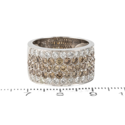 Champagne and White Diamond Ring - 2