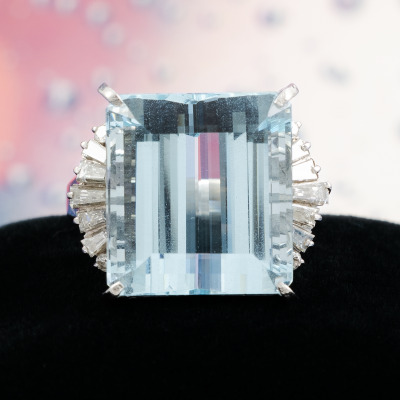 18.26ct Aquamarine & Diamond Ring - 8