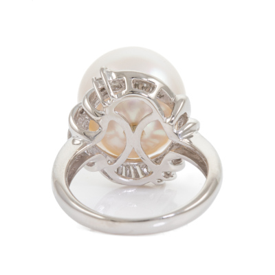 14.1mm South Sea Pearl and Diamond Ring - 4