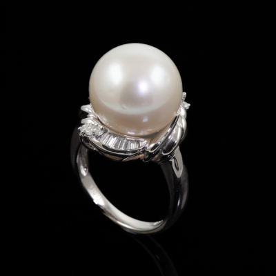 14.1mm South Sea Pearl and Diamond Ring - 5