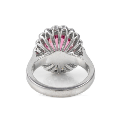 3.50ct Pink Tourmaline & Diamond Ring - 4