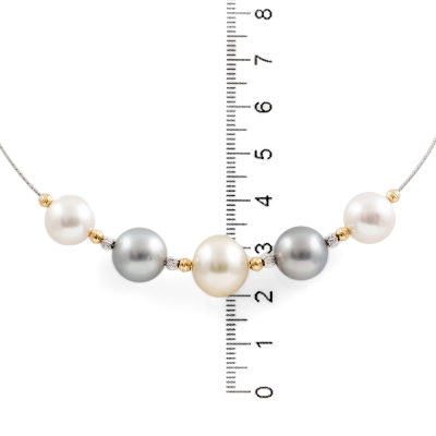 Set of Mixed Pearl Necklace & Earrings - 5