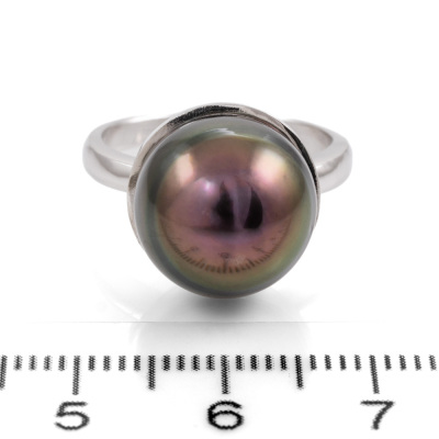 12.7mm Tahitian Pearl Ring - 2