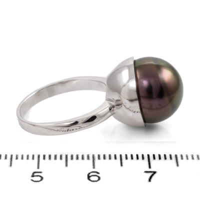 12.7mm Tahitian Pearl Ring - 3